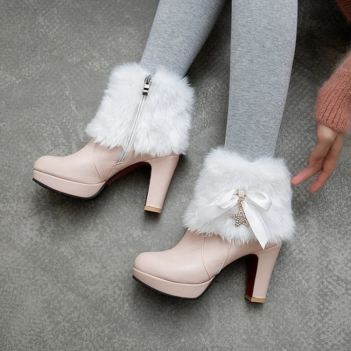 Beata Grella™ Zimní kotníkové boty na podpatku