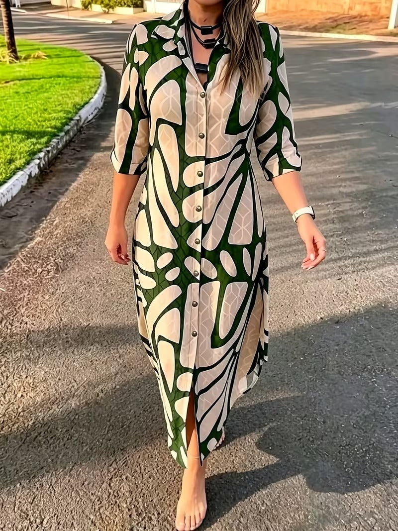 Bianca Borsani™ Všestranné geometrické šaty pro dny bez námahy