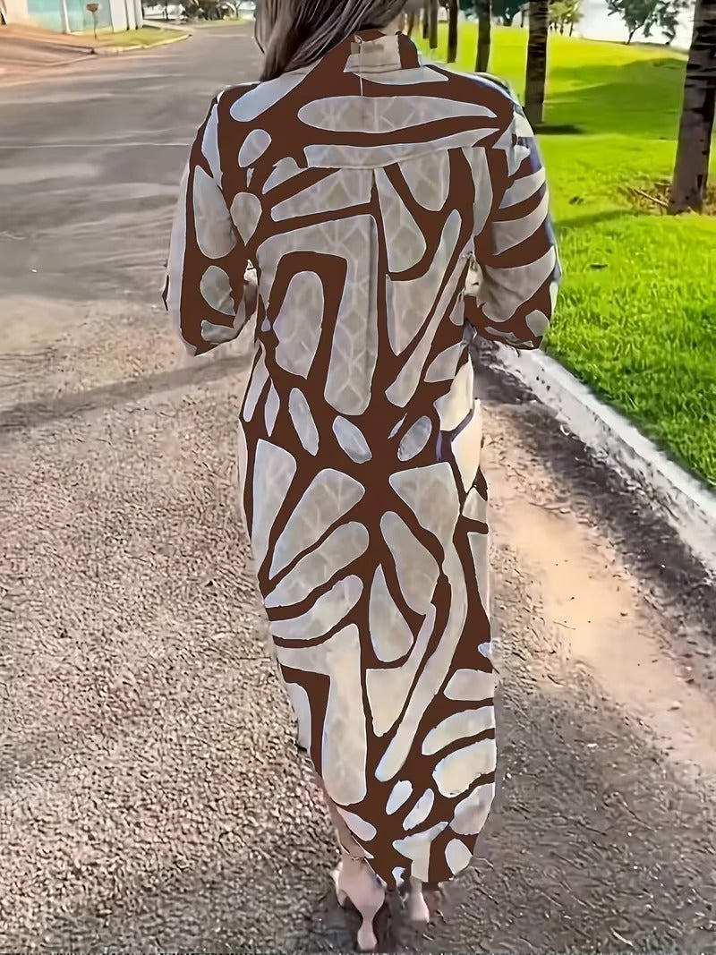 Bianca Borsani™ Všestranné geometrické šaty pro dny bez námahy
