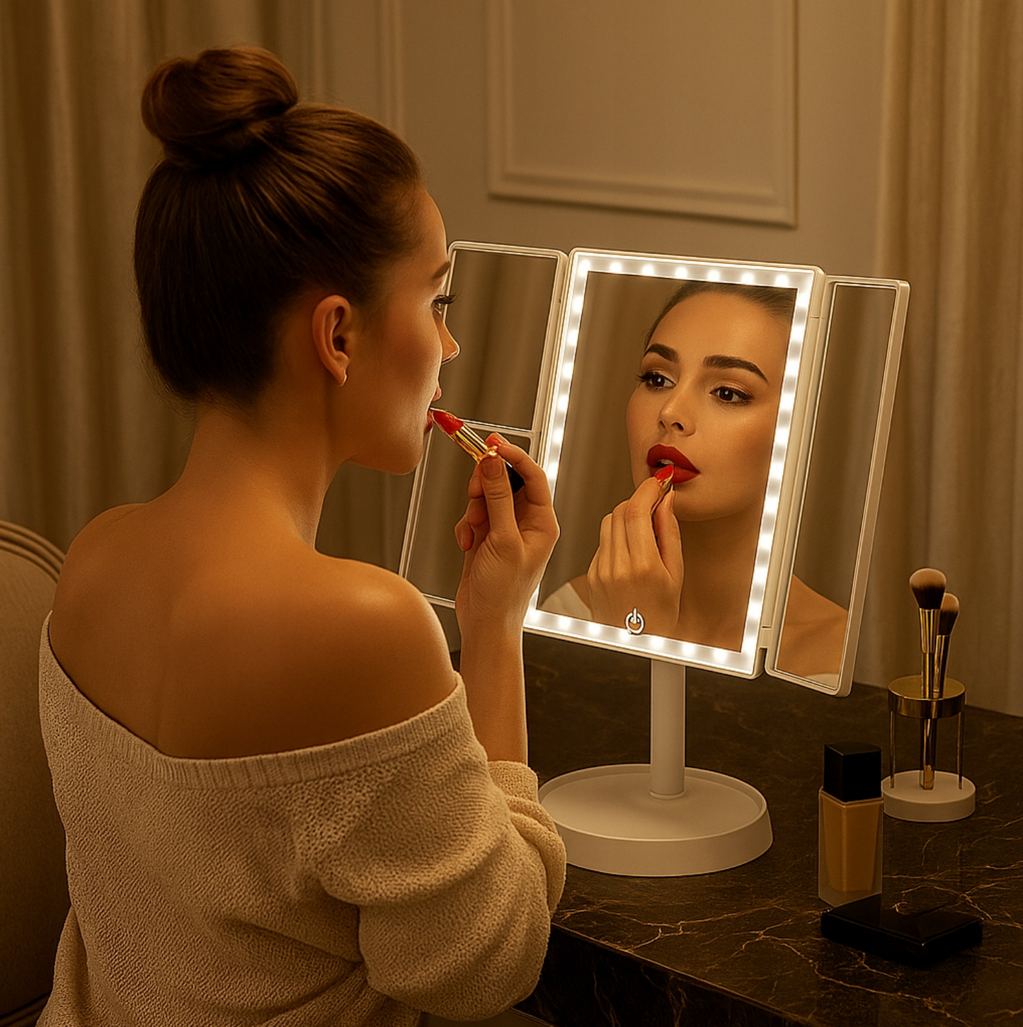 BrightView™ Stolní kosmetické zrcátko s LED osvětlením