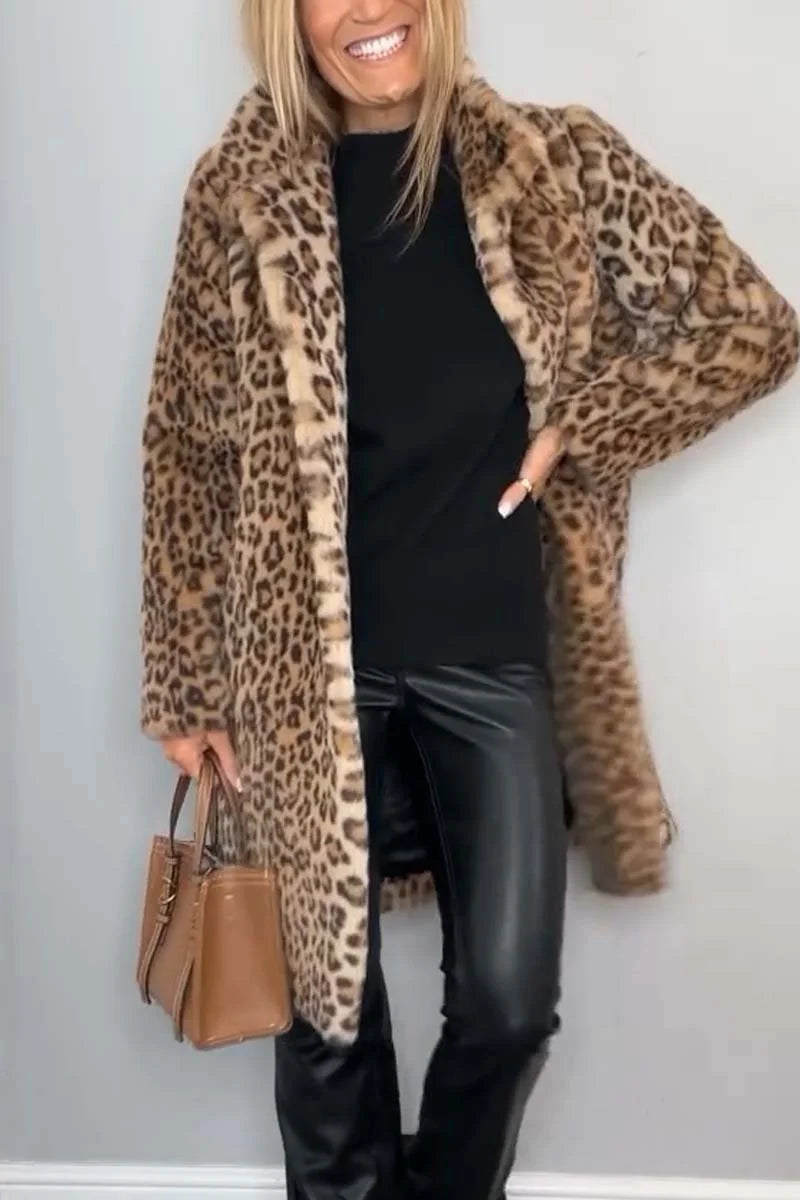 Camelia Ezzo™ Stylová bunda s leopardím vzorem