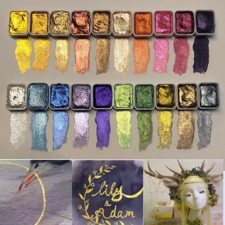 ChromaLux™ Práškový minerální perleťový pigment umělecký akvarel