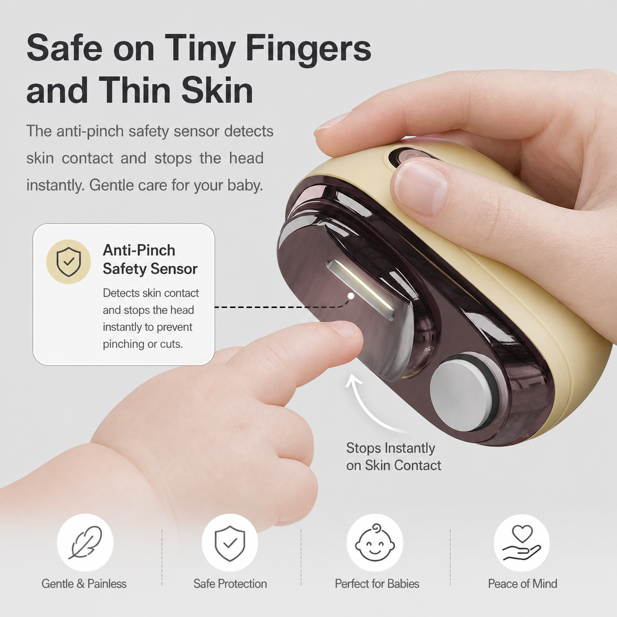 ClipGuard Pro+™ Jemný elektrický zastřihovač a pilník na nehty