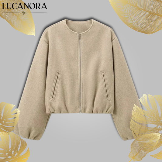 Cloe Ingrao™ Dámská krátká bunda na zip v ležérním stylu