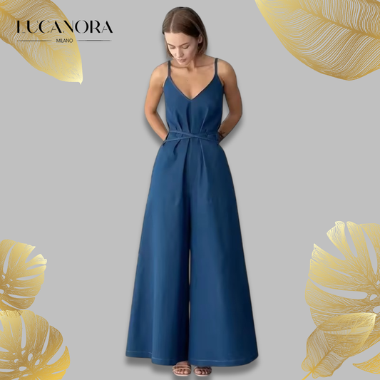 Cora Loy™ Elegantní overal se širokými nohavicemi