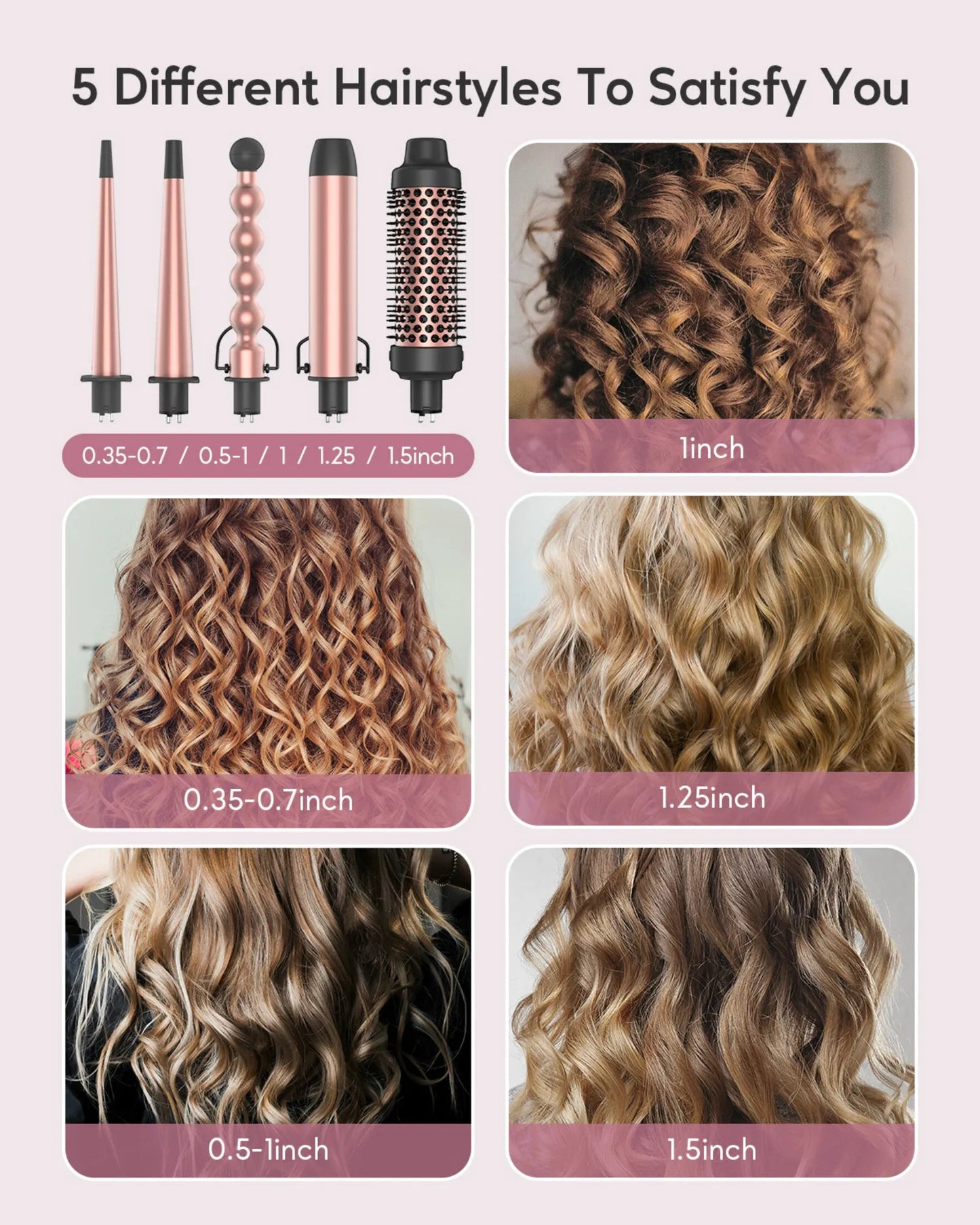 CurlCraft™ Sada 5 v 1 pro tvarování loken