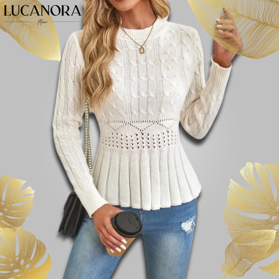 Debora Patti™ Dámský pletený svetr pro elegantní zvýraznění siluety