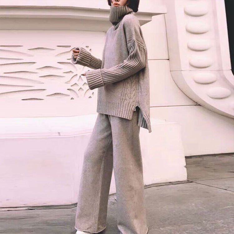 Degna Tomarchio™ Hřejivý pletený komplet s volnými kalhotami