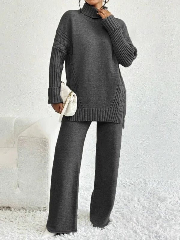 Degna Tomarchio™ Hřejivý pletený komplet s volnými kalhotami