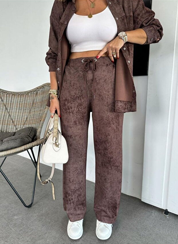 Demetria Biondi™ Lehký set sako a široké kalhoty