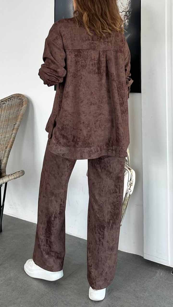 Demetria Biondi™ Lehký set sako a široké kalhoty