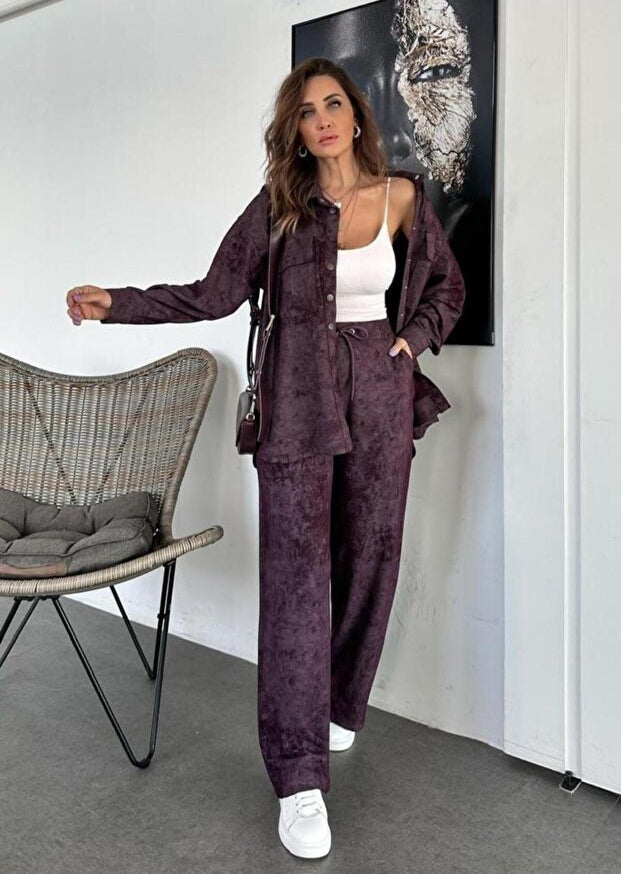 Demetria Biondi™ Lehký set sako a široké kalhoty