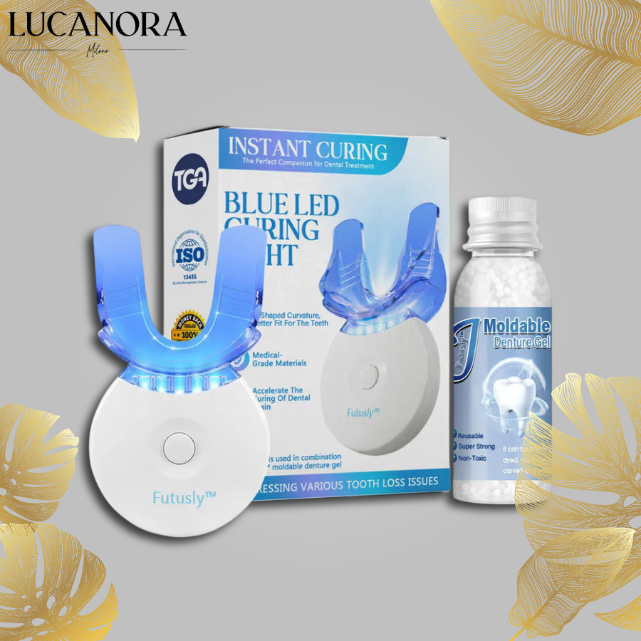 DentBlue™ Lampa s modrým světlem pro vytvrzování a materiál pro opravu zubů