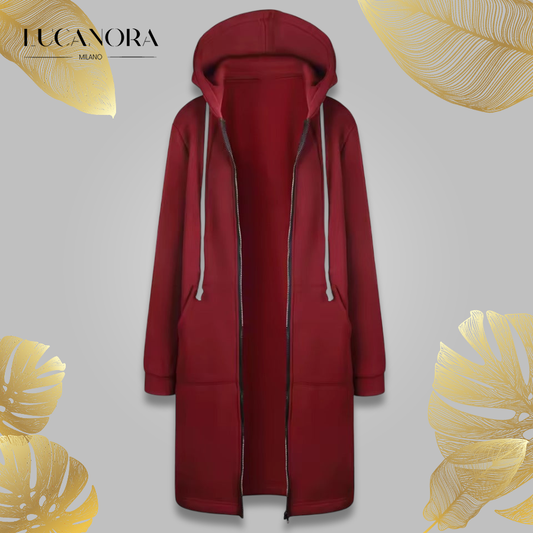 Edda Mirarchi™ Dámské ležérní Zip up fleecová mikina s kapucí