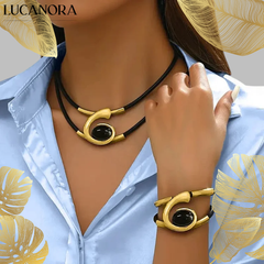 Elaré™ Elegantní boho set náhrdelníku a náramku