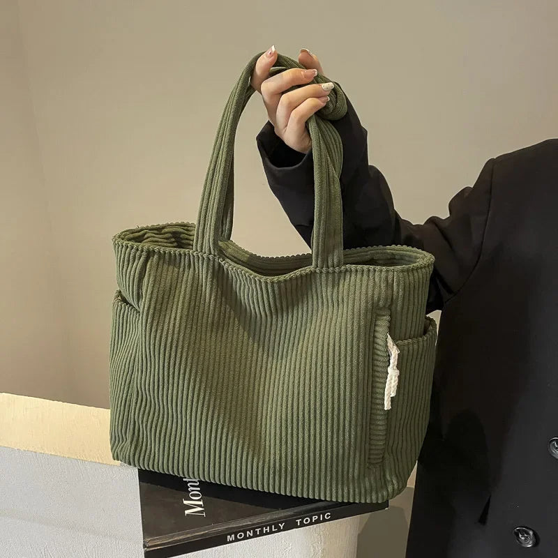 Ella Polo™ Útulná manšestrová taška přes rameno