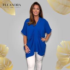 Elvira™ Elegantní top s výstřihem do V
