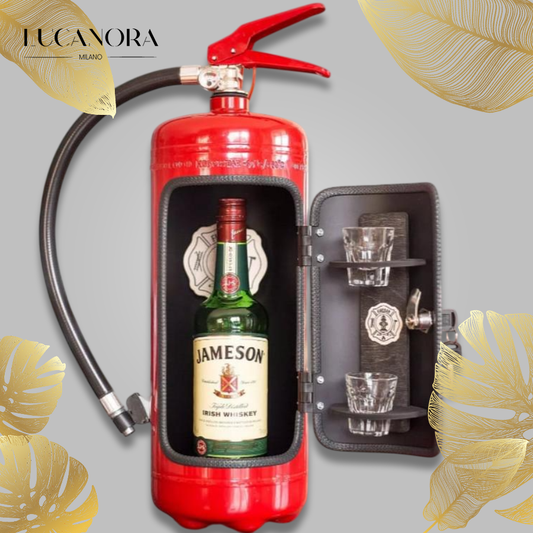 FireBar™ Minibar se vzhledem hasicího přístroje