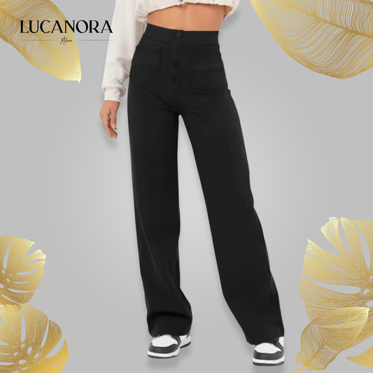 Floridia Parro™ Dámské volnočasové elastické kalhoty s vysokým pasem