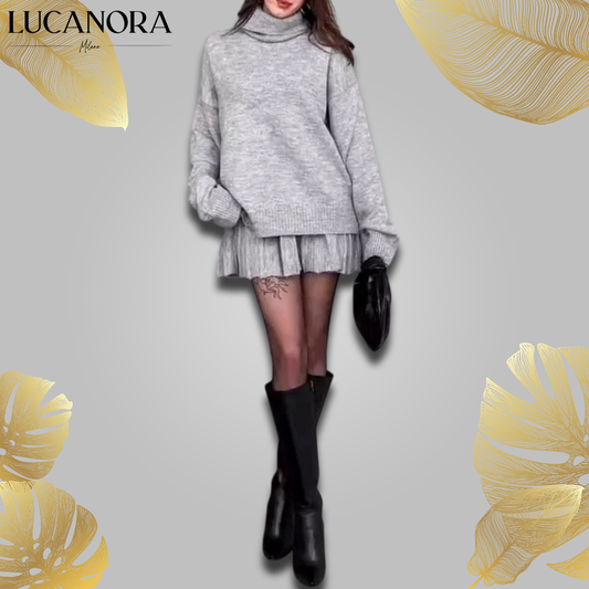 Fosca Solano™ Minimalistický set sukně s rolákem