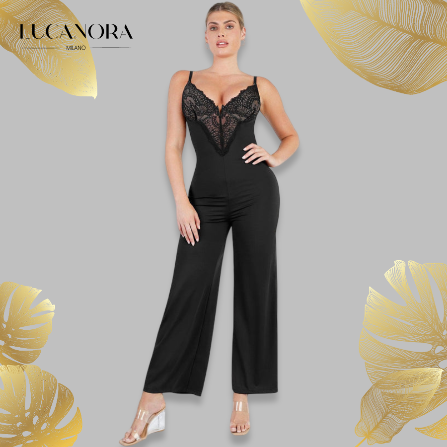 Francesca Faia™ Krajkový overal s vestavěným tvarováním