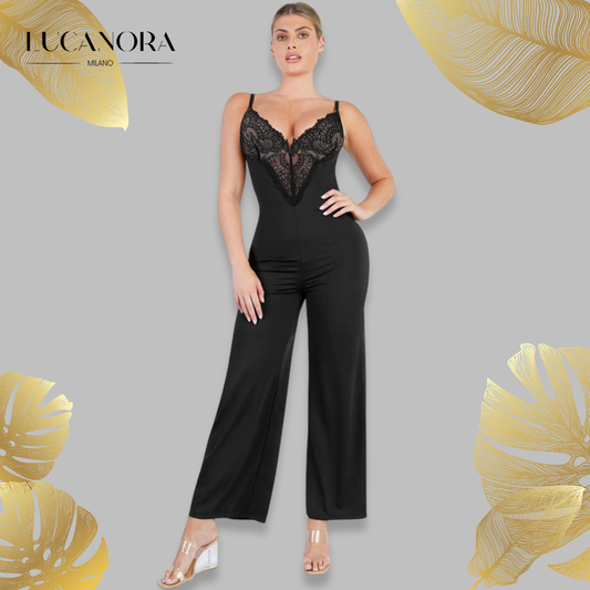 Francesca Faia™ Krajkový overal s vestavěným tvarováním