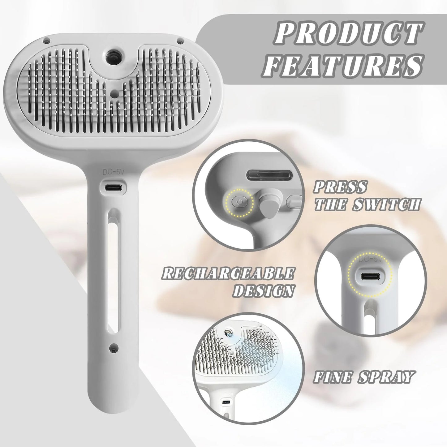 FurFree™ Samočisticí kartáč pro zvířata