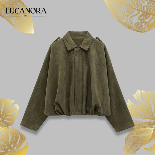 Galatea Martone™ Oversized semišová bunda