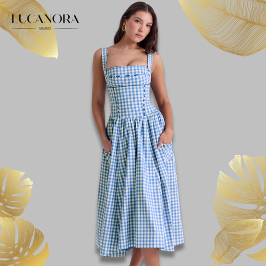 Haileys Sundress™ Modré midi šaty