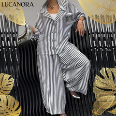 Ianira Rubin™ Pruhovaný elegantní set