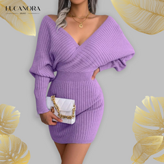 Ilaria™ Pletené sexy elegantní šaty s výstřihem