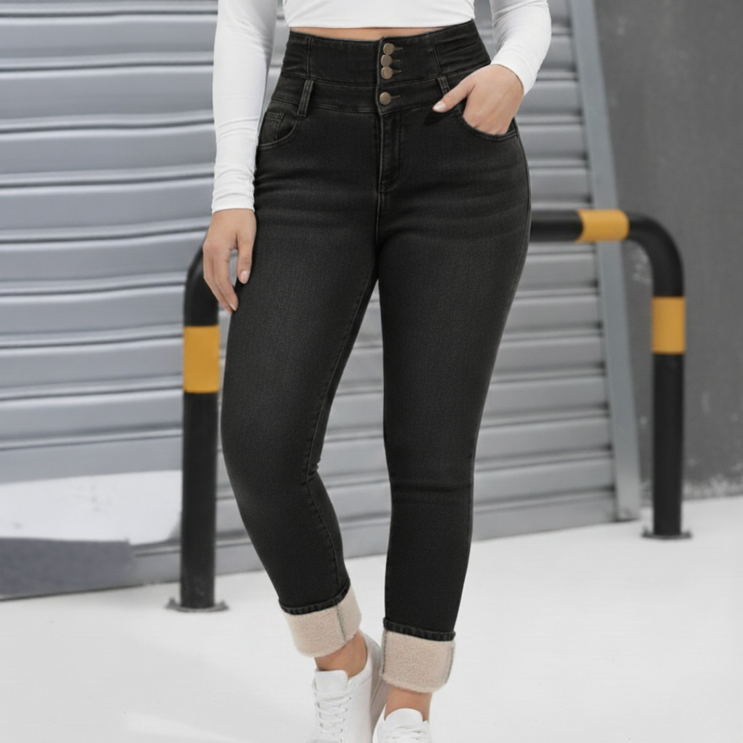 Iride Granata™ Džínové kalhoty s hřejivou fleecovou podšívkou na zimu