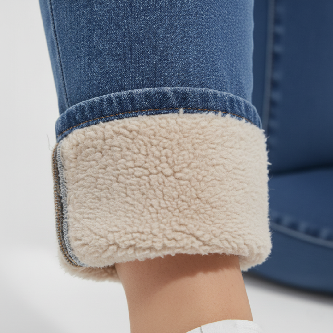 Iride Granata™ Džínové kalhoty s hřejivou fleecovou podšívkou na zimu