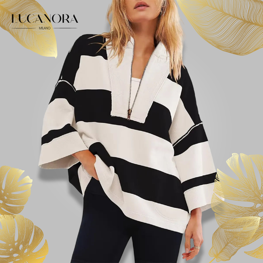 Keira™ Vintage oversize pruhovaná košile