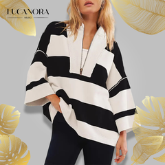 Keira™ Vintage oversize pruhovaná košile