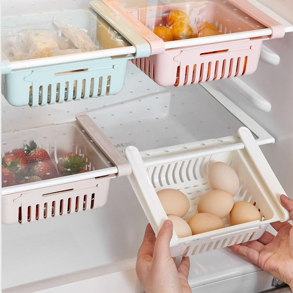 KitchenKings™️ Nastavitelný organizér do ledničky | Úspora místa a dobrá organizace