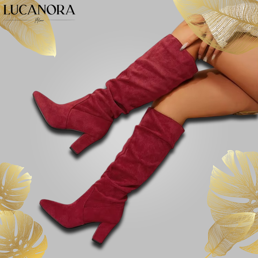 Lavinia Matteo™ Stylové dámské kozačky na podpatku