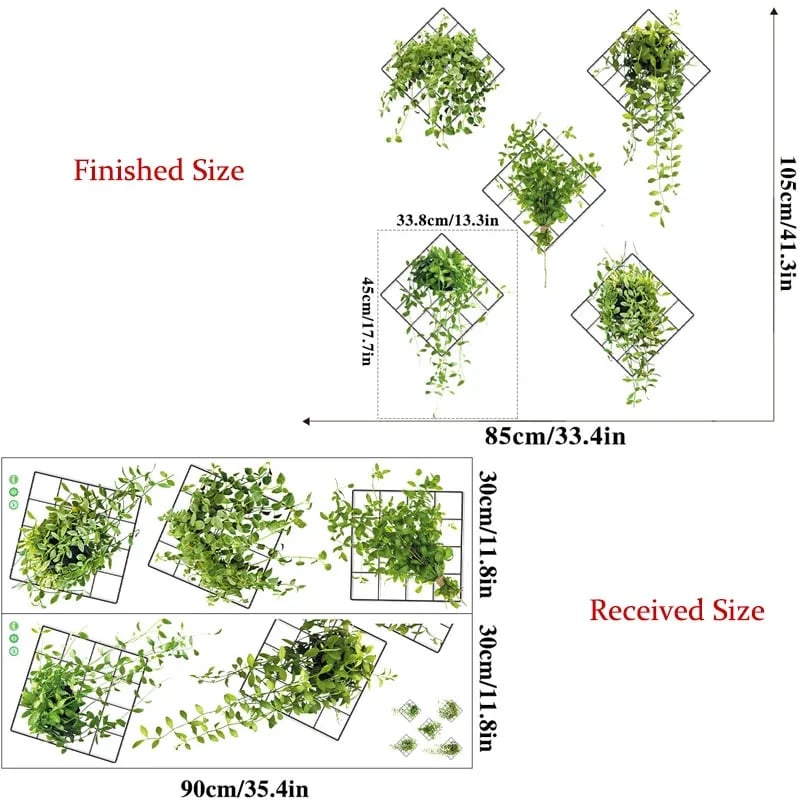 LeafScape™ Nástěnná dekorace 3D rostlina