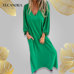 Lena Portanova™ Elegantní Boho Maxi šaty