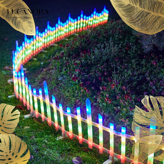 LumiGlow™ Solární LED osvětlení zahradního plotu ve tvaru vlny