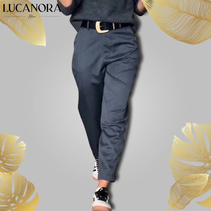 Magda Aloisi™ Dámské společenské kalhoty s vysokým pasem