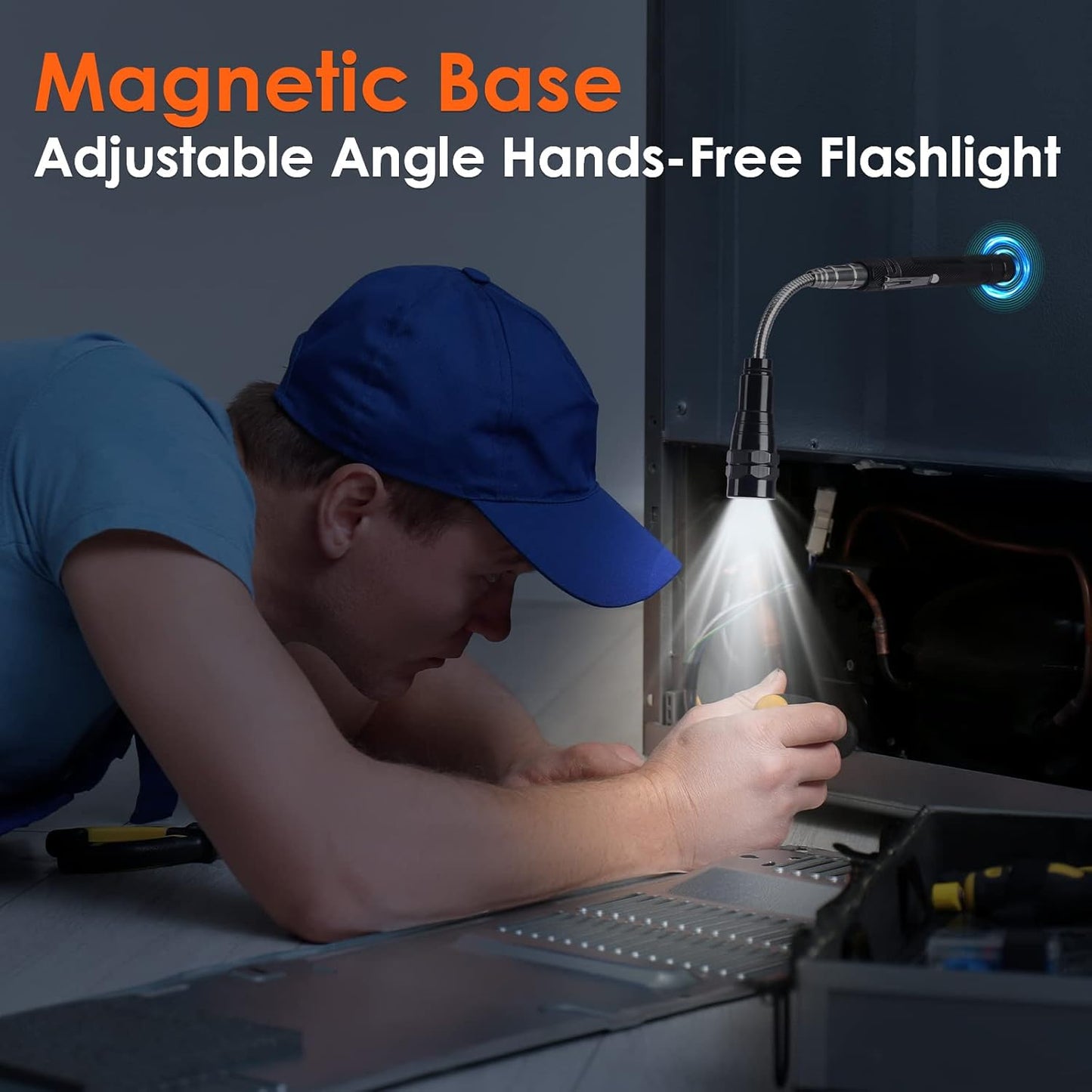 MagnoGrab™ Teleskopická baterka s magnetem