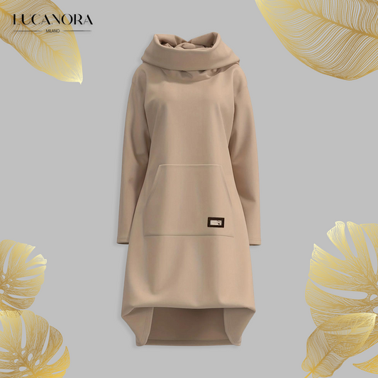 Marion™️ Pohodlné mikinové šaty s kapucí