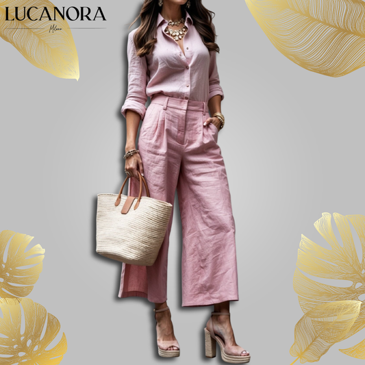 Marisa Polino™ Ležérní komplet s košilí a kalhotami