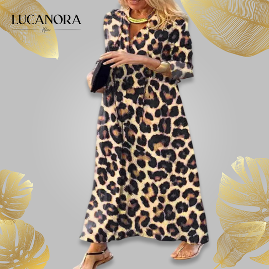 Marzia Baglio™ Módní šaty s leopardím vzorem