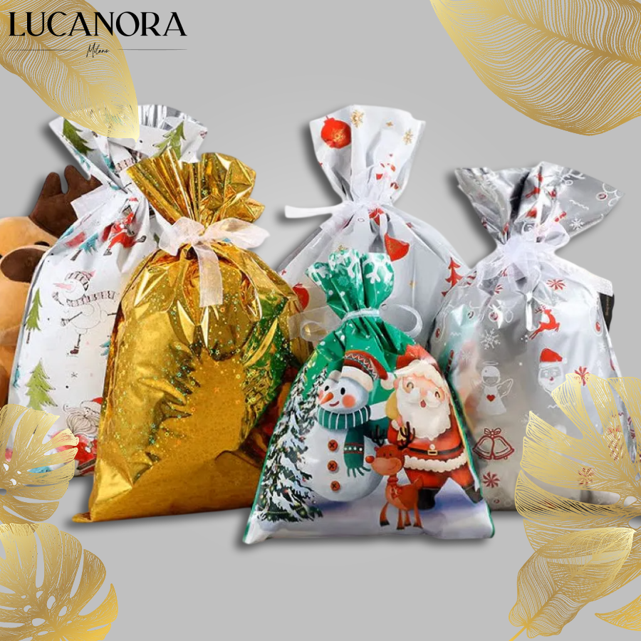 MerryWrap™ Vánoční sáčky na dárky se šňůrkou