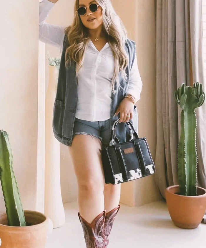 Miriam Cenci™ Crossbody kabelka s kravským vzorem