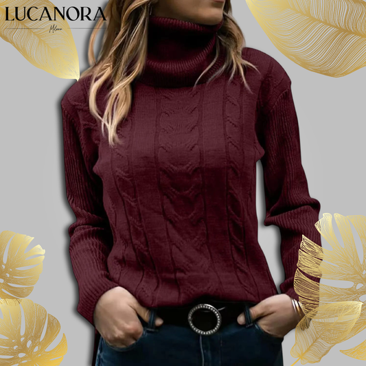 Nerea Carolla™ Retro pletený svetr s rolákem