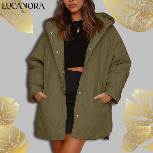 Novella Luongo™ Trendy zimní prošívaná bunda