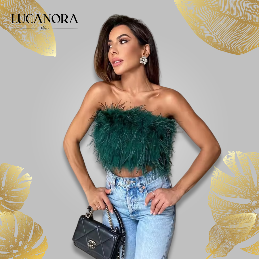 Olga Tella™ Módní nadýchaný top